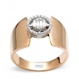 0,16 ct Diamant Baguette-Schliff Rosegold Ring